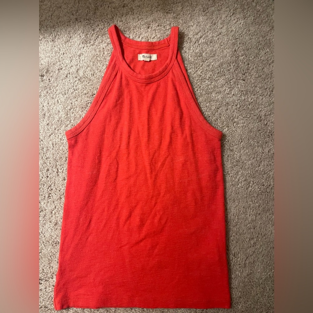 Madewell Red tank halter top
